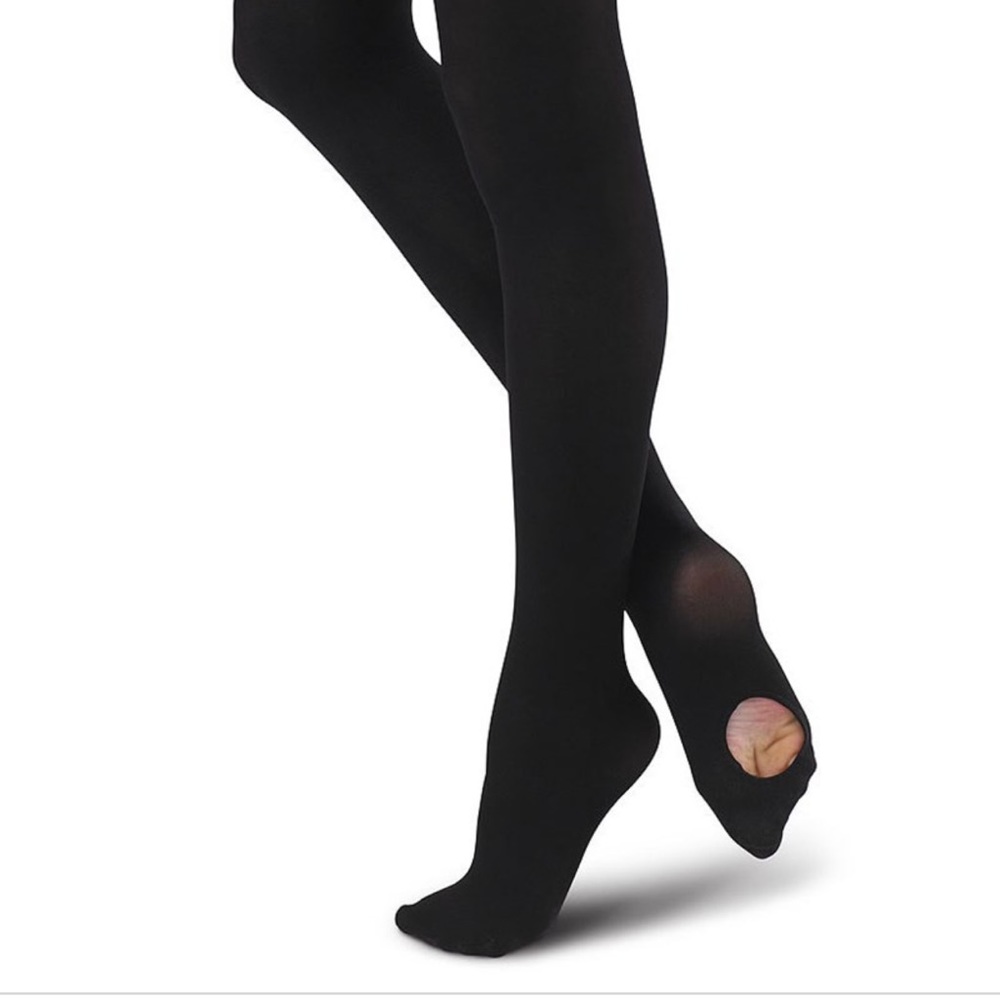 Lightly used Capezio black dance tights, size S/M.